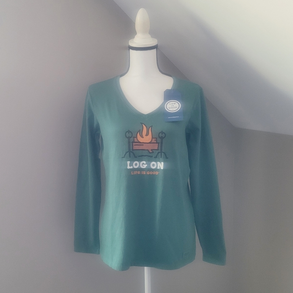 Life Is Good Womens Long Sleeve Shirt
